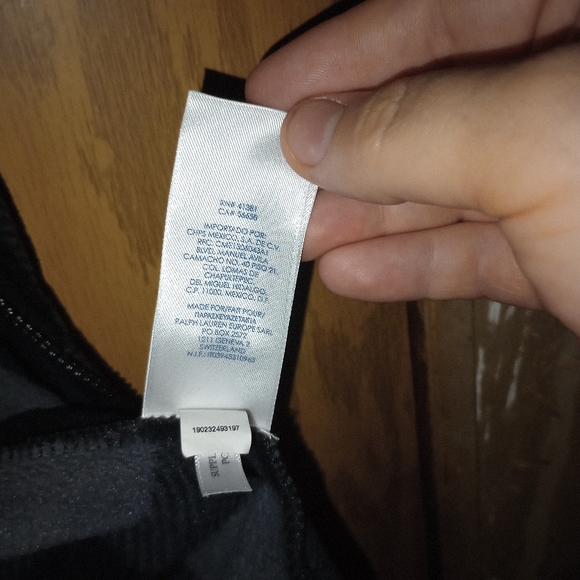 Chaps Sport Vest For Ralph Lauren Europe Mens XL Zip Fleece Black/Grey Plaid - Picture 6 of 16